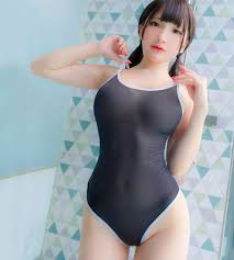 樂淘letao－透け透け超セクシー超薄光沢系黒ハイレグレオタードスクール水着レースクイーンランジェリーコスプレ衣装競泳水着コスチューム