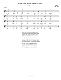 Hymn: My goal is God Himself, not joy, nor peace