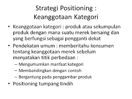 Positioning adalah tindakan merancang penawaran dan citra perusahaan agar mendapatkan tempat khusus dalam pikiran pasar sasaran. Bab 12 Membentuk Positioning Merek Ppt Download