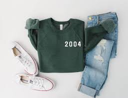 Sweat-shirt 2004, Meilleurs cadeaux pour elle, Cadeau d'anniversaire,  Cadeau de 21e anniversaire, Cadeau personnalisé pour l'année de naissance,  Né en 2004, Sweat-shirt tendance, 2004