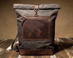 Waxed Canvas Backpack Canvas Bag Leather Backpack Travel Backpack Wax Backpack Backpack With Strap Men Backpack Weatherproof Backpack Mit Bildern Fahrradtasche Rucksack Taschen Rucksack Nahen