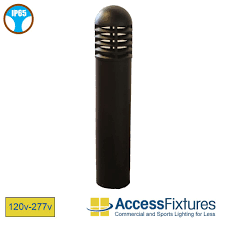 Vand 25w Led Louvered Round Dome Top Bollard Light 120 277v Bollard Lighting Led Light