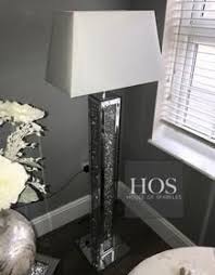 Diamond Crush 3 Dimensional Mirrored Floor Lamp Hos Home Mirrored Furniture Affordable Luxury Floor Lamp Bedroom Lamp Mirrored Furniture