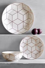 Impress Your Guests With Our Rose Gold Marble Effect Dinner Set The Luxurious 12 Piece Set Is A Pe Gold Kitchen Accessories Rose Gold Kitchen Rose Gold Marble
