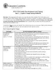 For example, a person may sit quietly watching the birds outside a window. Cognitivechanges Psy 358 Adult Development And Aging Topic 2 U2013 Cognitive Changes During Adulthood Directions This Assignment Will Require You Course Hero