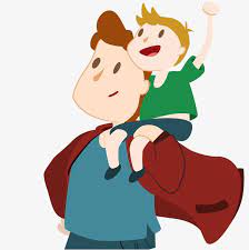 Cartoon Son To Do Fathers Shoulder Cartoon Clip Art Father And Son Cartoon