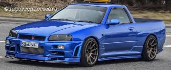Check out all nissan skyline gtr for sale at the best prices, with the cheapest car starting from r 600 000. Nissan R34 Gt R Skyline Pickup Delivery Boy Is A Fast Truck In Sleek Rendering Autoevolution