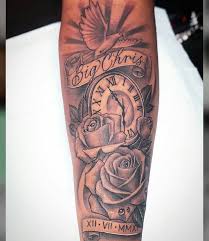 This tattoo design make them look sharp and cute. Pin By Areeisboujee On Tatted Brother Tattoos Arm Tattoos For Guys Rip Tattoos For Mom