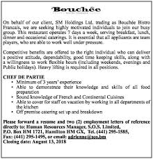 Pastry chef cover letter pastry chefs prepare pastries, deserts,. Chef De Partie The Royal Gazette Bermuda News Business Sports Events Amp Community