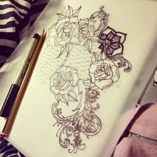 Lace tattoos are popular among women all over the world. Black Grey Rose Lace Filigree Tattoo Extension To Existing One Filigree Tattoo Lace Tattoo Sleeve Tattoos