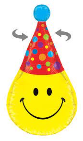 Dimensionals Smiley Party Hat Multi Sided Foil Shape Balloon From Betallic Www Betallic Com Kids Rugs Party Hats Smiley