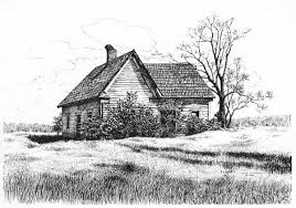 Appalachee Farmhouse By Peter Muzyka Landscape Drawings House Drawing Old Farm Houses