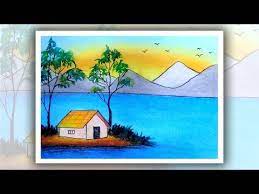 How To Draw Mountains For Beginners With Oil Pastel Painting With Oil Paints
