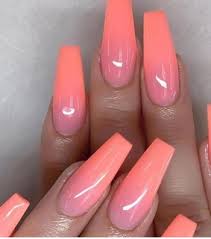 Xl lengths pipe, coffin and stiletto clear. Peach Nails Images On Favim Com