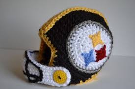 The helmet on helmet stuff is the worst. Custom Crochet Baby Football Helmet Steelers Crochet Crochet Football Crochet Baby Hats