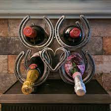 Horseshoe wine rack