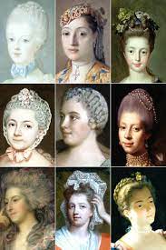 18th Century Woman S Hairstyles Among Them The Tete De Mouton Or Sheep S Head The Pouf 18th Century Women 18th Century Hair 18th Century Fashion