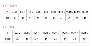 Naot Size Chart Simons Shoes