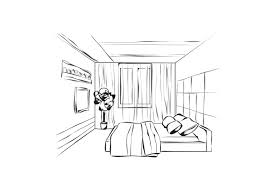 Room Interior Sketches Interior Sketch Hand Drawn Vector Illustrations Room Interior