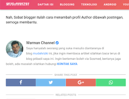 Beberapa kegiatan penulis selain berinvestasi di saham adalah: Cara Menampilkan Profil Admin Penulis Di Bawah Postingan Blog