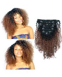 Curly clip in hair extensions by our website are made of 100% human remy hair ( india remy hair ) of premium quality, one of the best clip in extensions on the market.our curly clip in hair extensions have multiple wash life, don't get frizzy or dry and are easy to dye and style.the clips are made of stainless steel covered by tone in tone color for invisible. Sassina Natural Human Hair Clip Ins 1b 30 Ombre Kinky Curly Clip In Hair Extensions