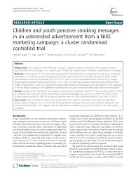 Cigarette mascot designed to attract children. Pdf Children And Youth Perceive Smoking Messages In An Unbranded Advertisement From A Nike Marketing Campaign A Cluster Randomised Controlled Trial