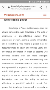 Knowledge Is Power Speech 2 Paragrape Brainly In
