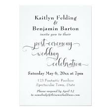 Unless no one is going to the ceremony only say immediate family and it's more a reception only wedding celebration. Swirling Typography Post Wedding Reception Only Invitation Zazzle Com Reception Only Invitations Wedding Reception Invitations Reception Invitations