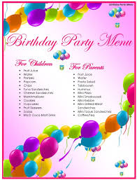 For those that are looking to throw a large bash, with several guests, a hotel may be in order. 7 Free Sample Birthday Menu Templates Printable Samples