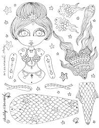 Instant Download Paper Doll Mermaid In 2020 Paper Dolls Paper Puppets Vintage Paper Dolls