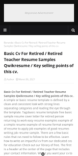 Looking for basic cv templates in microsoft word format no registration required? Retired Teacher Resume 20 Guides Examples
