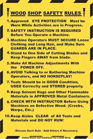 Wood Shop Safety Rules In 2019 Ag Mechanics Safety