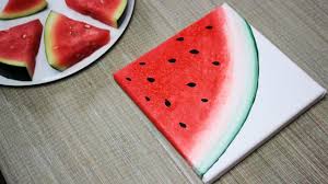 From a watermelon shark to a banana. How To Paint A Watermelon Diy 2 3 Fruit Painting Series Youtube