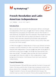 French Revolution and Latin American Independence