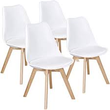 Metals that works best here include steel, brass, silver, or gold like gold fittings in this kitchen. Amazon Co Uk White Chairs Oak Legs