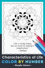 Characteristics Of Living Things Color By Number Worksheet Characteristics Of Living Things Panda Coloring Pages Middle School Science Teacher