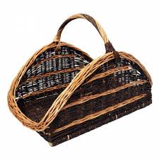 Qualité panier en osier bois cheminée du fabricant autrichien lienbacher, le panier est un tissu de jute. Panier A Buches