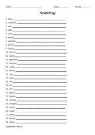Image result for Neurology Worksheets