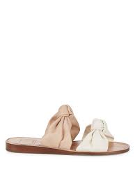 Dolce Vita Pascal Knotted Slides In Nude Natural Lyst