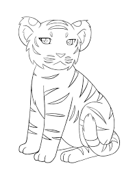 Tiger coloring page for grown ups. Tiger Coloring Pages