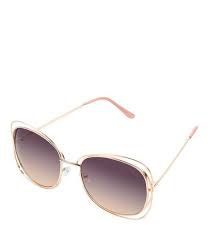 Protection élevée contre les rayons du soleil. Gold Clear Frame Sunglasses New Look Lunettes Lunettes De Soleil Lunette Style