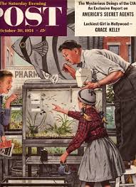 Woolworths Drug Store Had A Big Aquarium Full Of Gold Fish You Could Bedevil The Poor Clerk For 15 To 20 Minute Illustration Norman Rockwell Illustration Art