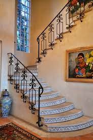 Iron railings afford a feeling of subtle strength and define the shape and style of any staircase. Vdm Villa Spanish Style Homes Hacienda Style Homes Spanish Colonial Homes