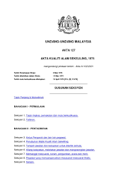 Issn full text not available from this. Akta Kualiti Alam Sekeliling 1974 Act 127