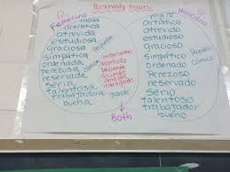Personality Traits Adjective Agreement Spanish Anchor Charts Middle School Spanish Teacher Life