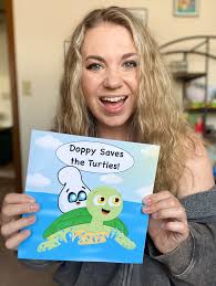 LOOK WHAT'S HERE!! 😁🙌 The first printed copy of my new children's book,  “Doppy Saves the Turtles!”, is HERE!! Now I know that this is real and  happening very soon (12 DAYS),