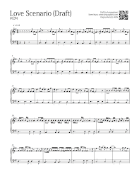 Ikon Love Scenario Free Piano Sheet Funguypiano Piano Sheet Violin Sheet Music Piano Sheet Music