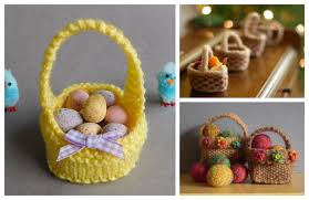 Easter egg pattern easter crochet patterns dishcloth knitting patterns knit free easter crochet patterns are just what the bunny ordered. Mini Easter Basket Free Knitting Patterns Knitting Pattern