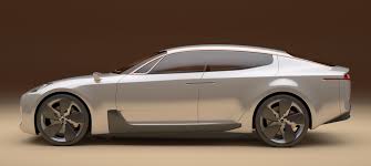 Powerful Dynamic And Forward Looking Kia S New Gt Concept Car Signals The Company S Distinctive New Design Direction This Rear Concept Cars Kia Kia Stinger