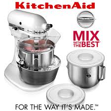 Like the artisan mixer, it has a single attachement hub which caters to over 15 different optional attachments. Kitchenaid Stand Mixer 4 8 L Heavy Duty White Heavy Duty
